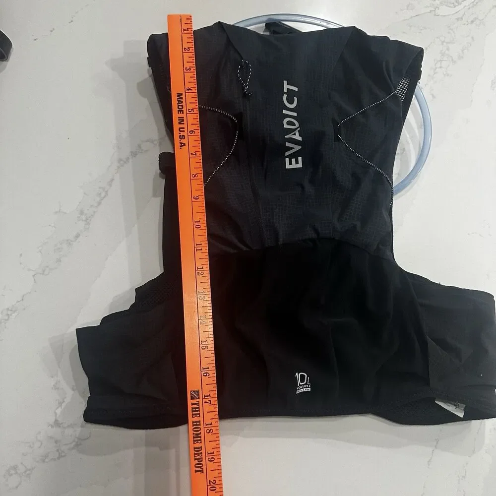 Decathlon Evadict 10L Running Hydration Pack Vest Black M-L